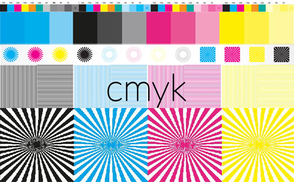 We like to work in print production that uses the CMYK colour model