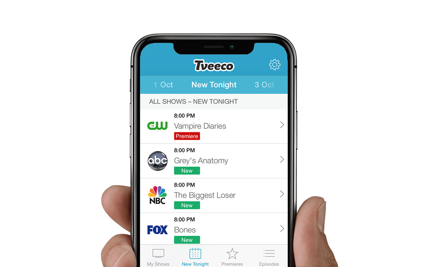 Tveeco App on iphone